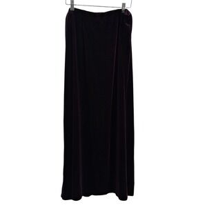 Vintage Velvet Maxi Skirt Sz 18 Deep Purple Whimsigoth Gothic Vamp Dark Academia